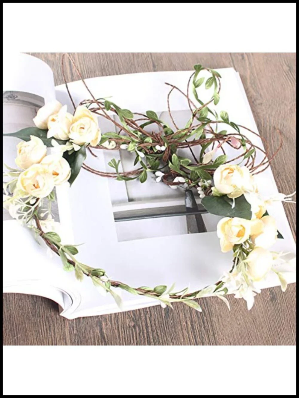 Plastic Flower Headband Wreath Women Party Costume Accessory